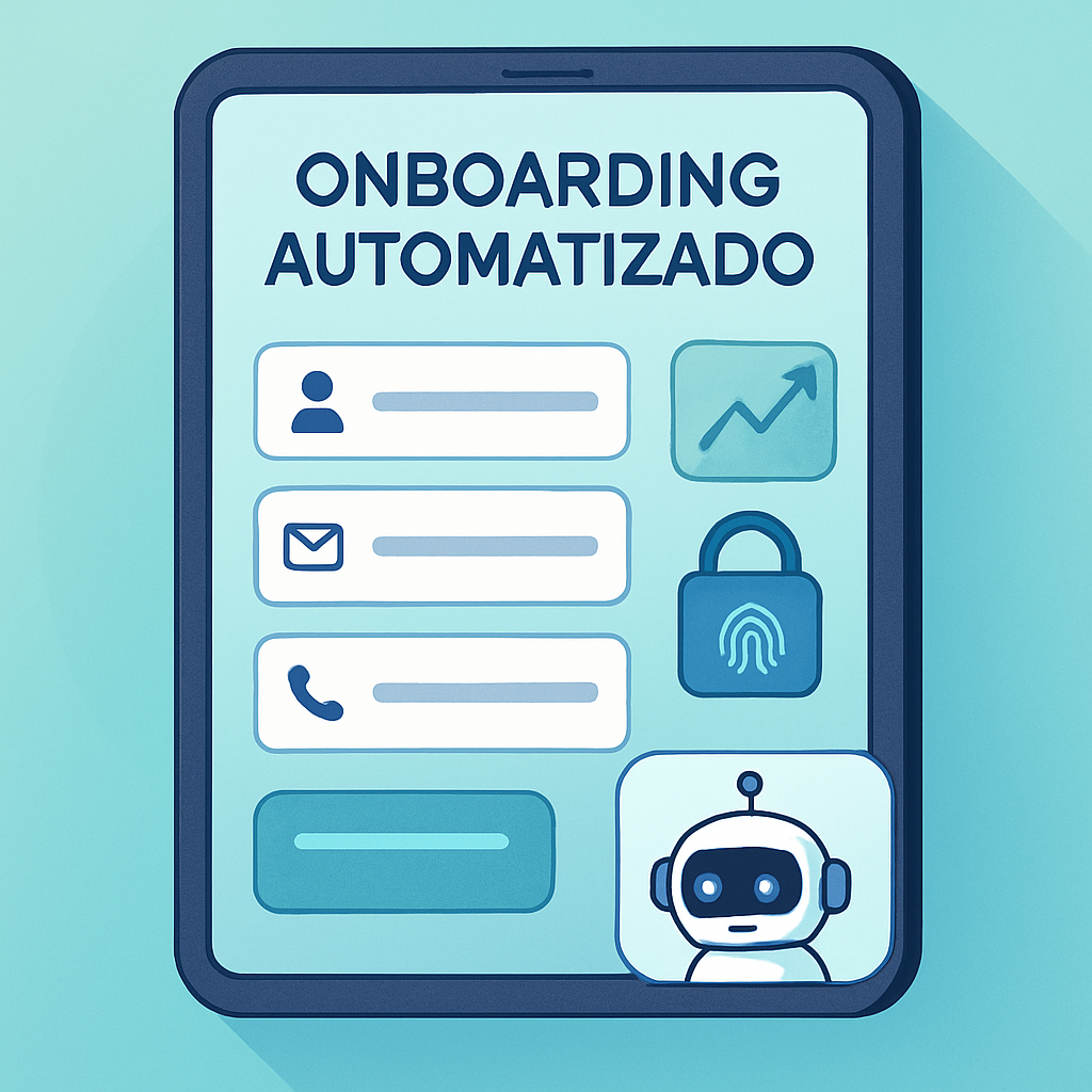 Interfaz digital que muestra verificación de usuario en un onboarding automatizado