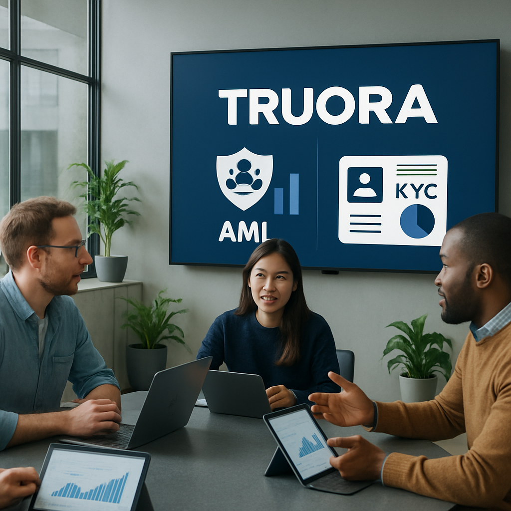 Ilustración sobre procesos AML y KYC en Colombia, destacando cómo la tecnología de Truora facilita la verificación de identidad y el cumplimiento normativo